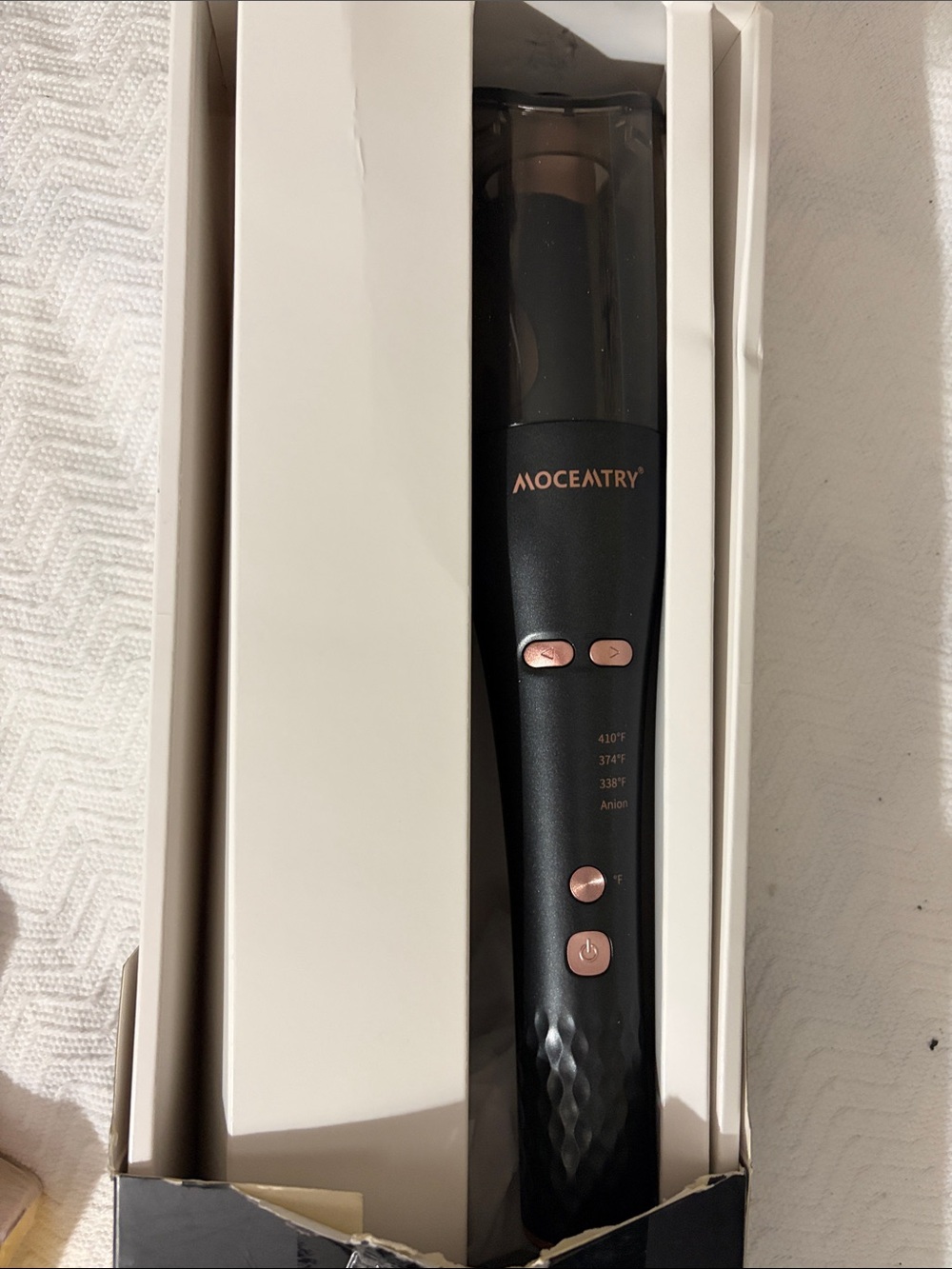 Black and Rose Gold Cordless Hair Curler — Sleek Travel Styling Tool